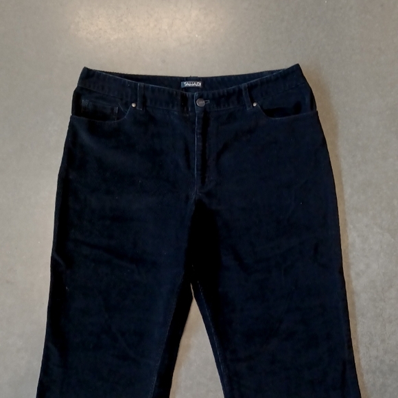 Tahari Black Stretch Cotton Corduroy Straight Leg Pants- Sz. 12 - Picture 7 of 9